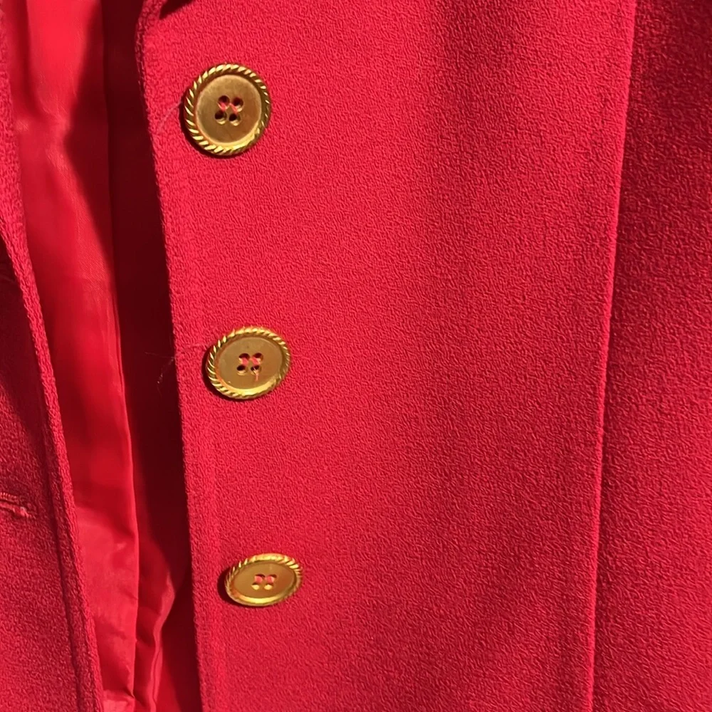 Vintage Christian Dior, size 4, ladies, deep pink suit type jacket.